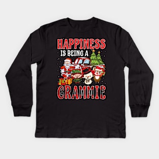 Happiness Is Being A Grammie Christmas Kids Long Sleeve T-Shirt